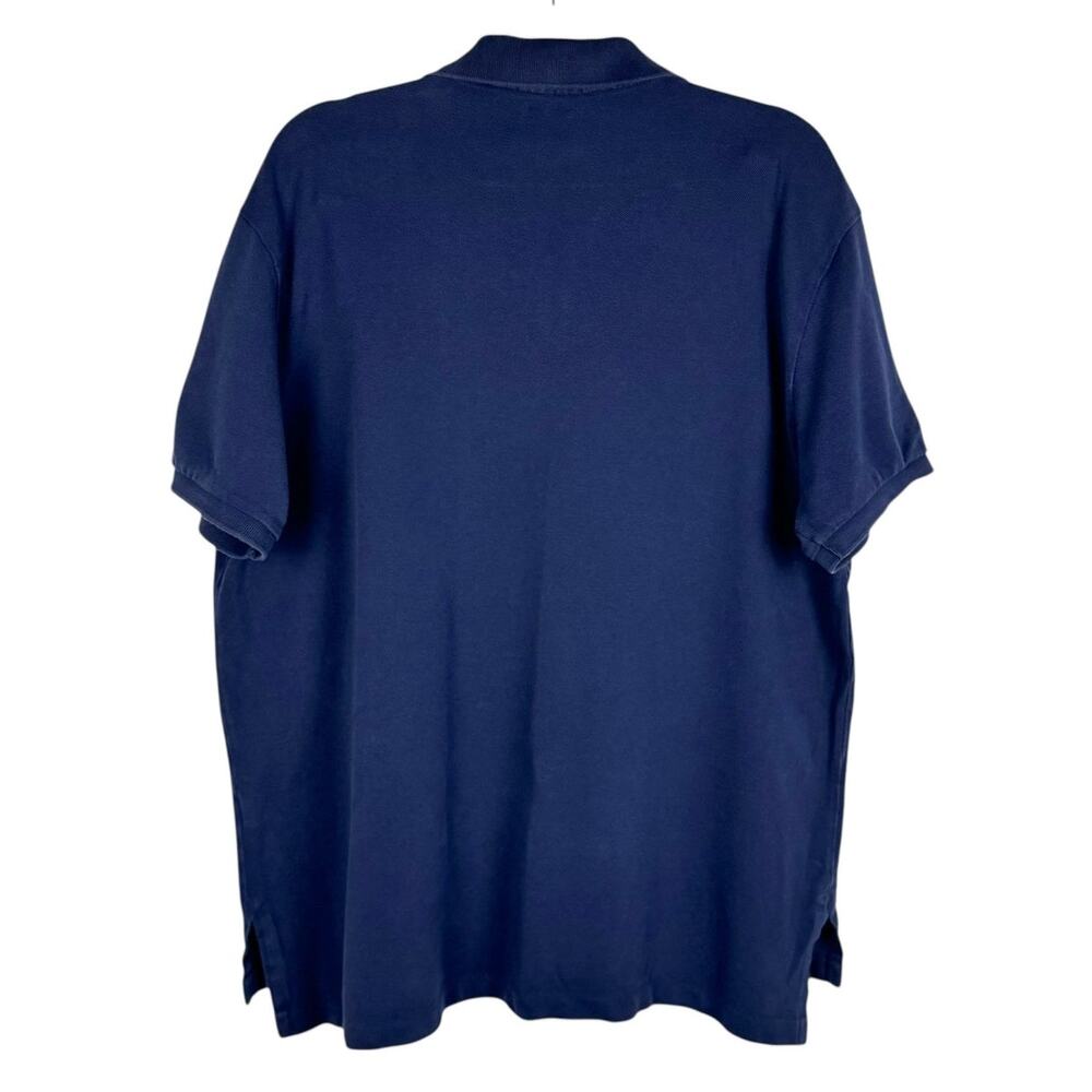 Polo Ralph Lauren‎ Navy Blue Cotton Custom Fit Collared Short Sleeve Top Sz XL - Picture 2 of 11